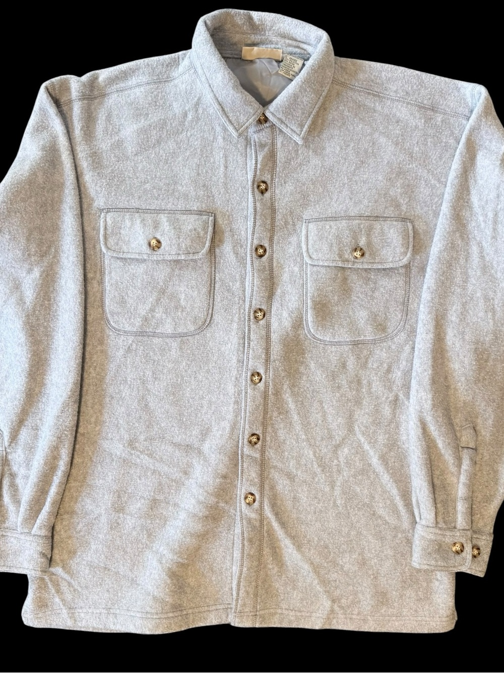 Northwest Territory Mens Large Gray Fleece Button Up Shirt Jacket Shacket